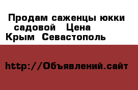 Продам саженцы юкки садовой › Цена ­ 300 - Крым, Севастополь  »    